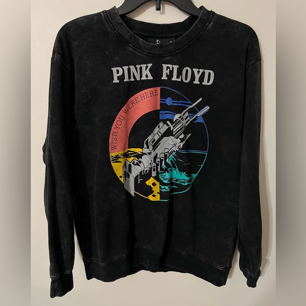 24hr SALE 🔥 Pink Floyd Black Graphic Long Sleeve Sweatshirt
